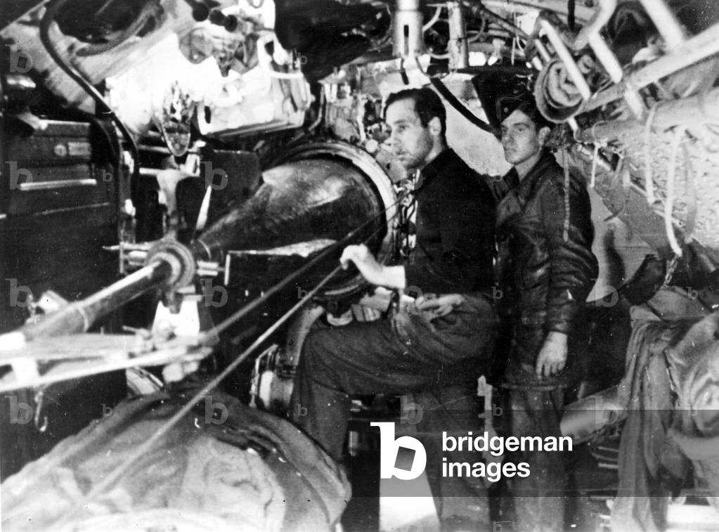 German U-boat in the Second World War: Occupation (b/w photo)