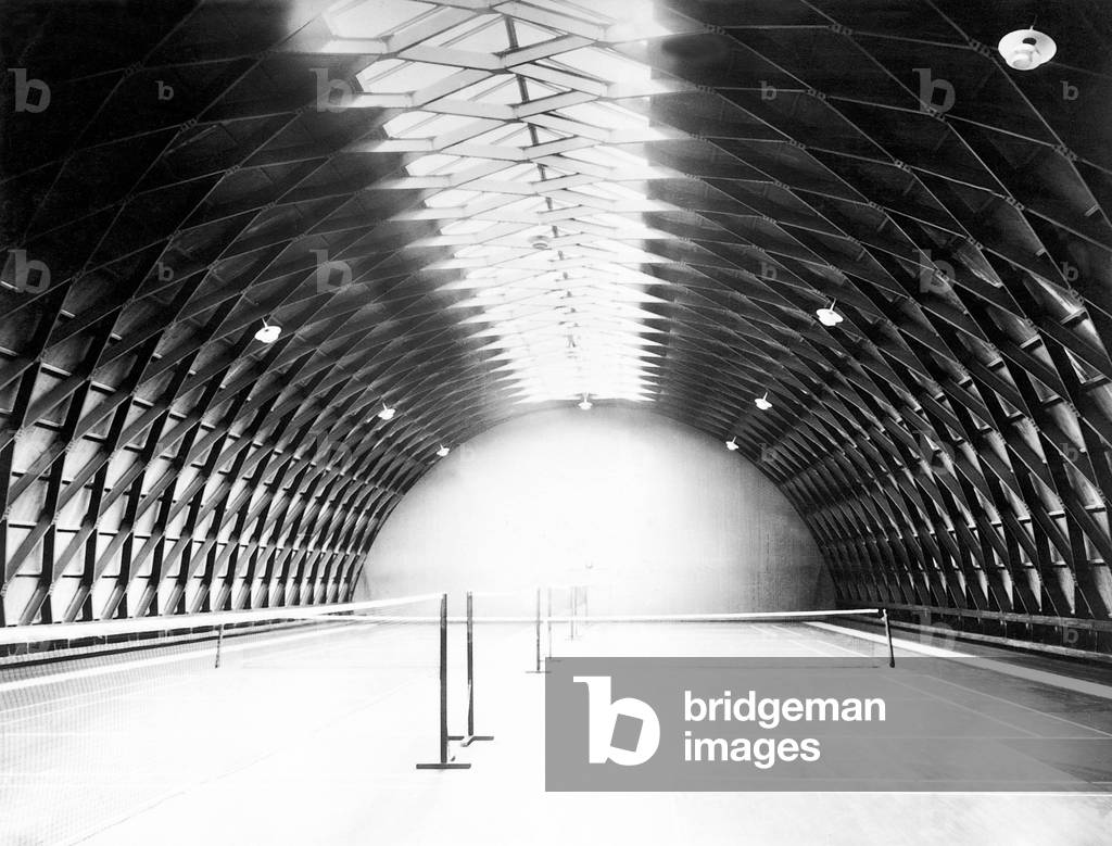 Tennis Hall in Copenhagen, 1935 (b/w photo)