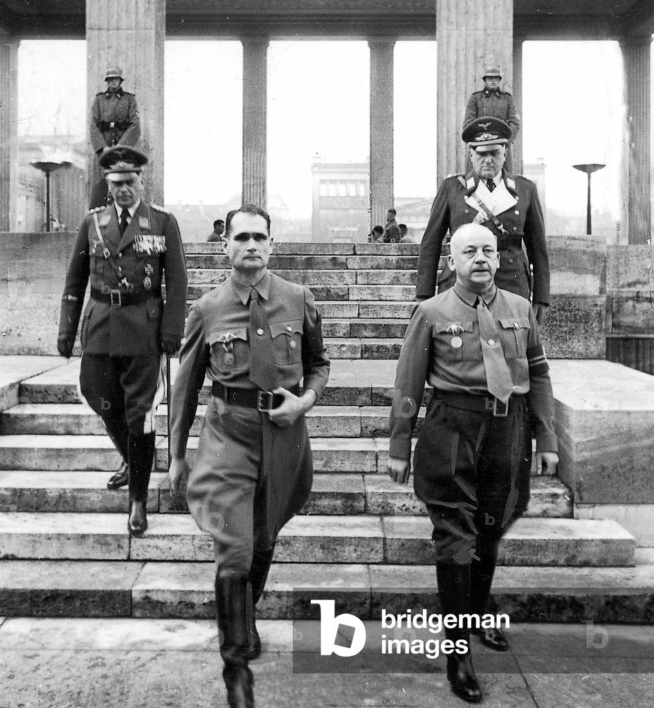 Rudolf Hess and Gauleiter Adolf Wagner, 1939 (b/w photo)