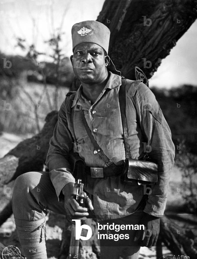 Askari in German East Africa, 1914 (b/w photo)