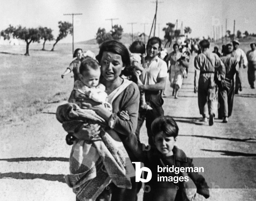 Fleeing civilians near Madrid, 1936