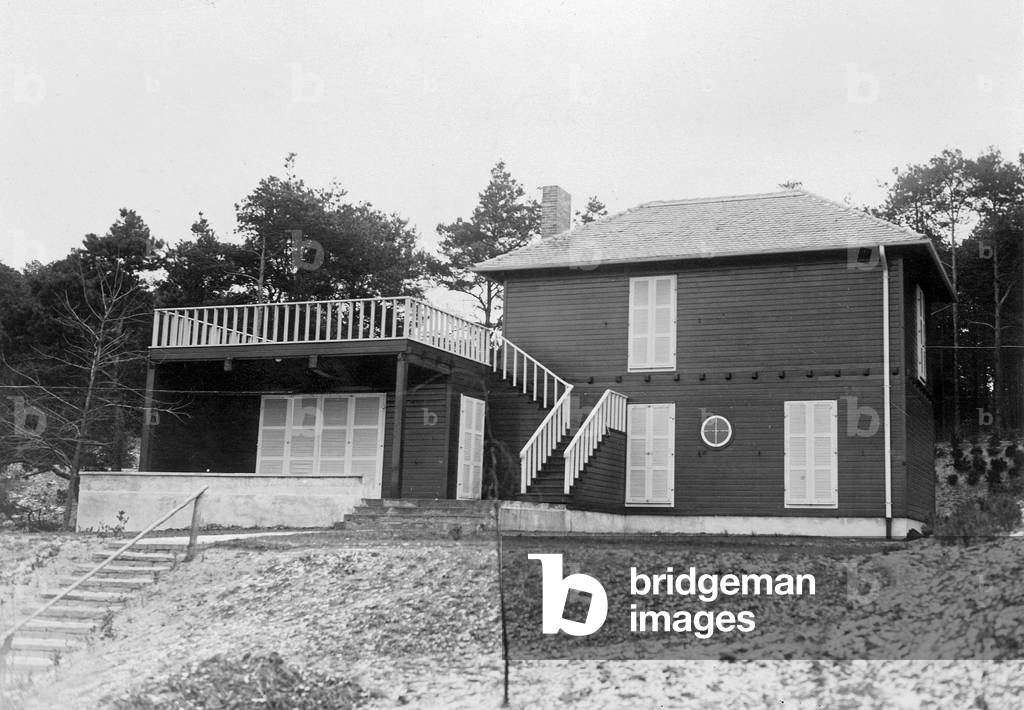 Albert Einstein House in Caputh, Germany (b/w photo)