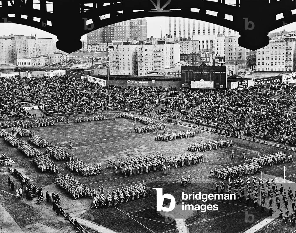 Deployment of West Point cadets, 1932 (b/w photo)