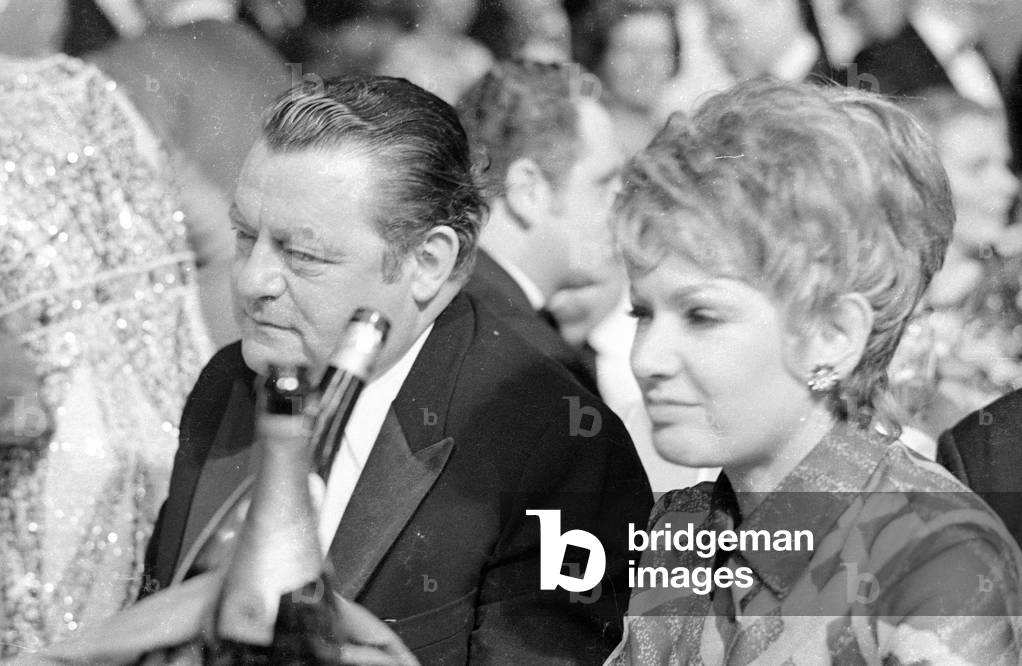 Franz-Josef Strauss at the Film Ball in Munich, 1971 (b/w photo)