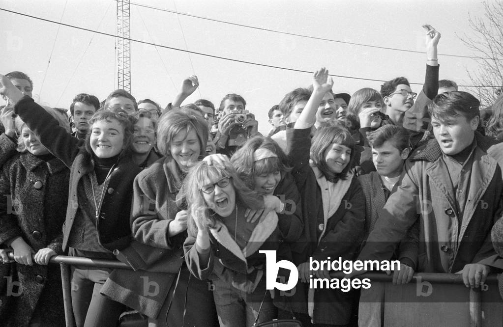 Beatlemania in Salzburg, 1965 (b/w photo)