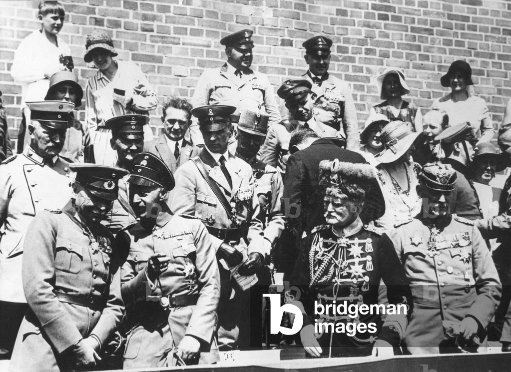 Dignitaries' box at a Stahlhelm roll call in Breslau, circa 1920s