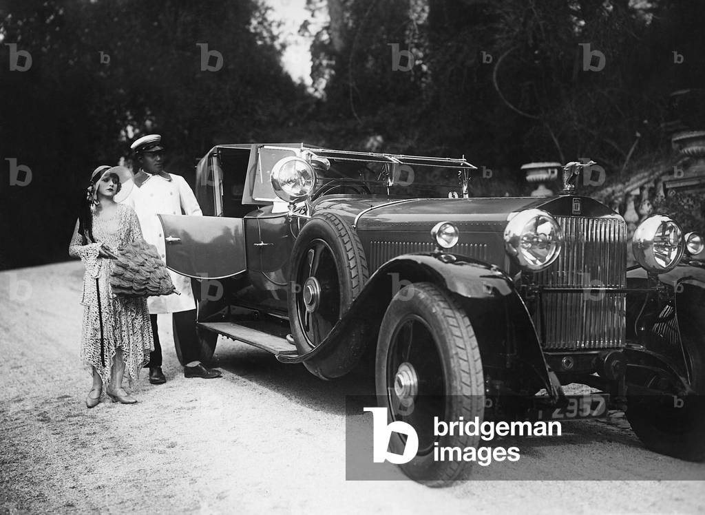 Maly Delschaft in a movie scene, 1930 (b/w photo)