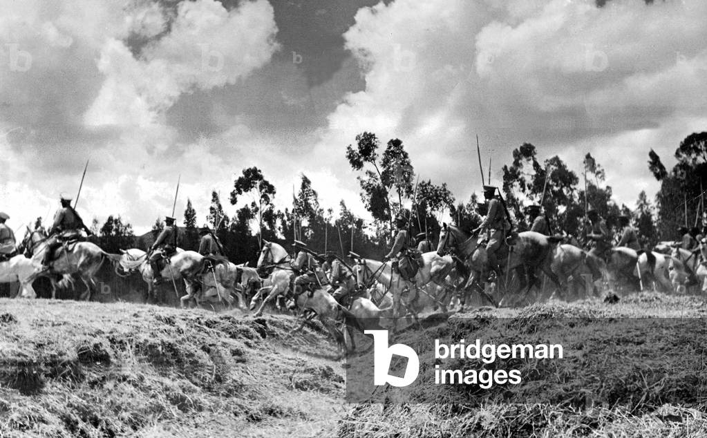 Italy's attack on Ethiopia (b/w photo)