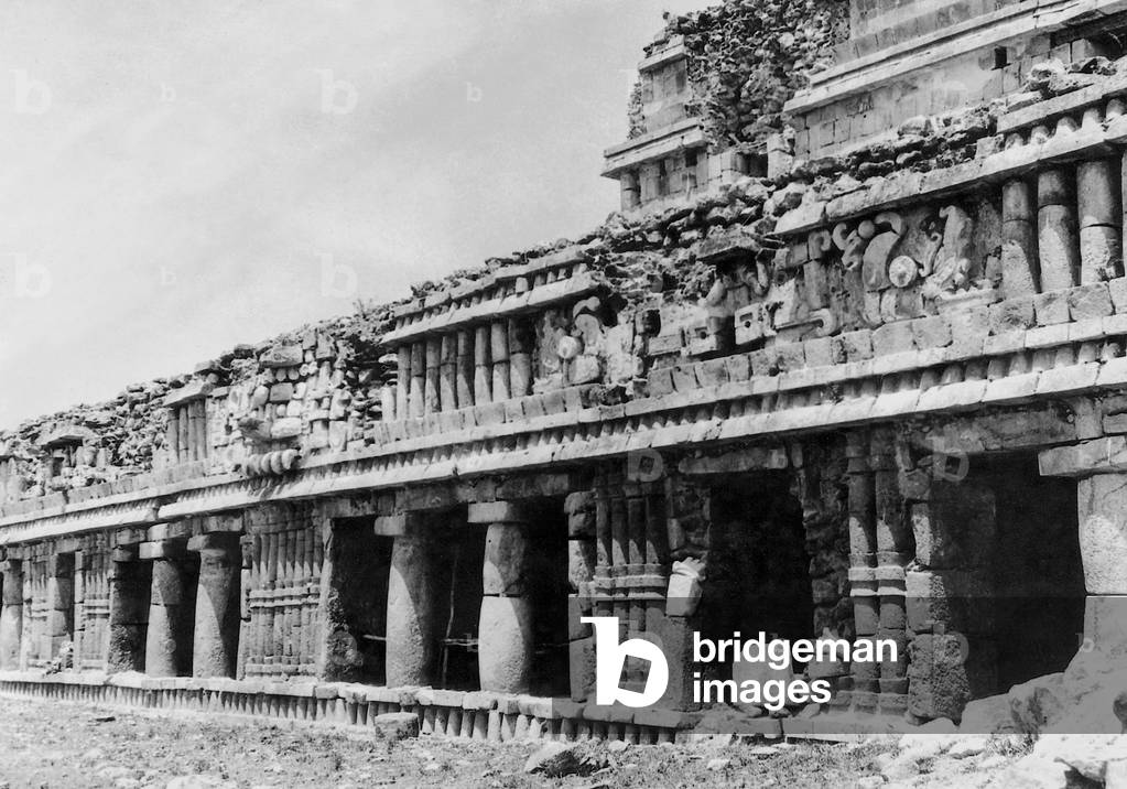 Maya temple in Mexico, 1933 (b/w photo)