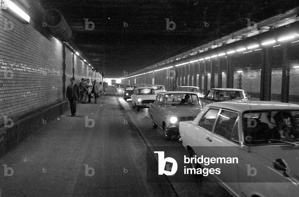 The Paul-Heyse-underpass in Munich, 1978 (b/w photo)