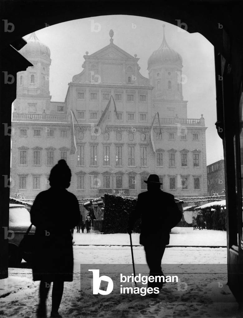 The Augsburg Christmas Market (b/w photo)