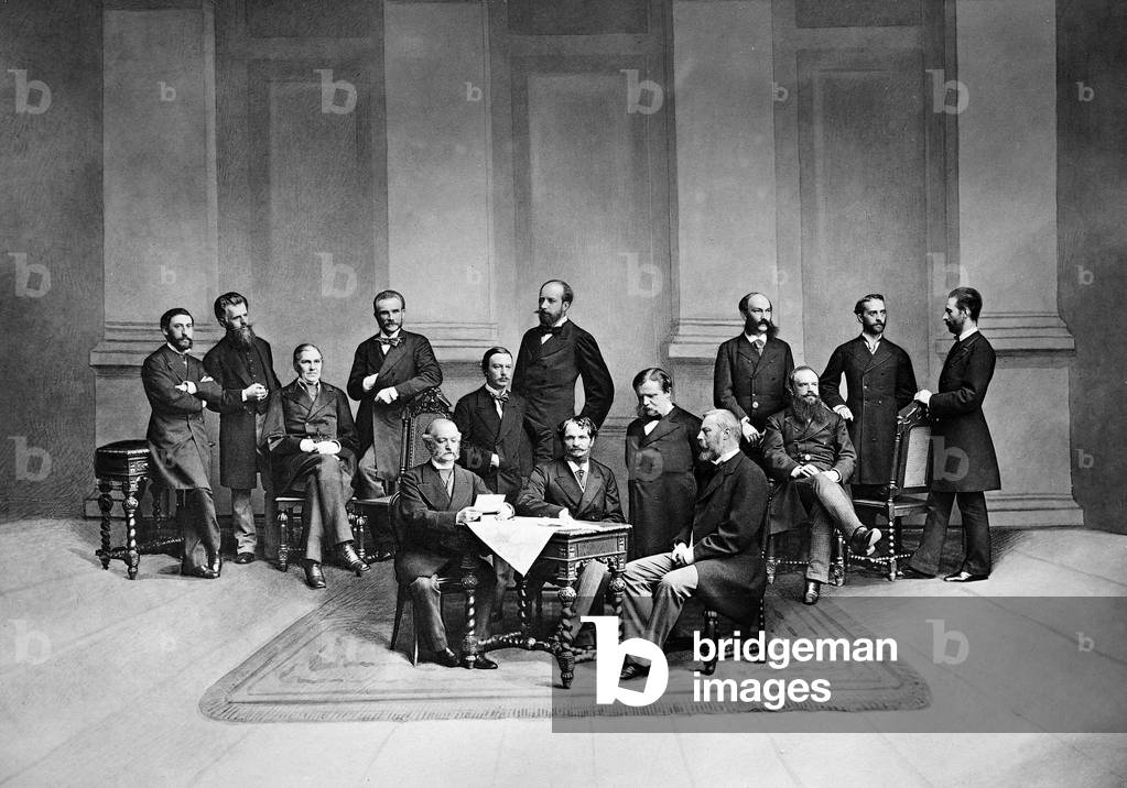 Austria-Hungarian embassy at the Berlin Congress, 1878 (b/w photo)
