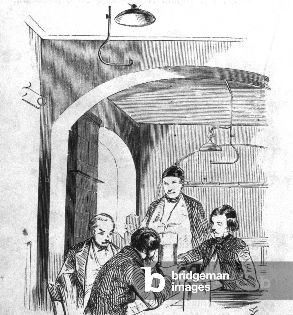 Wheat beer tavern in Berlin, c.1840 (drawing)