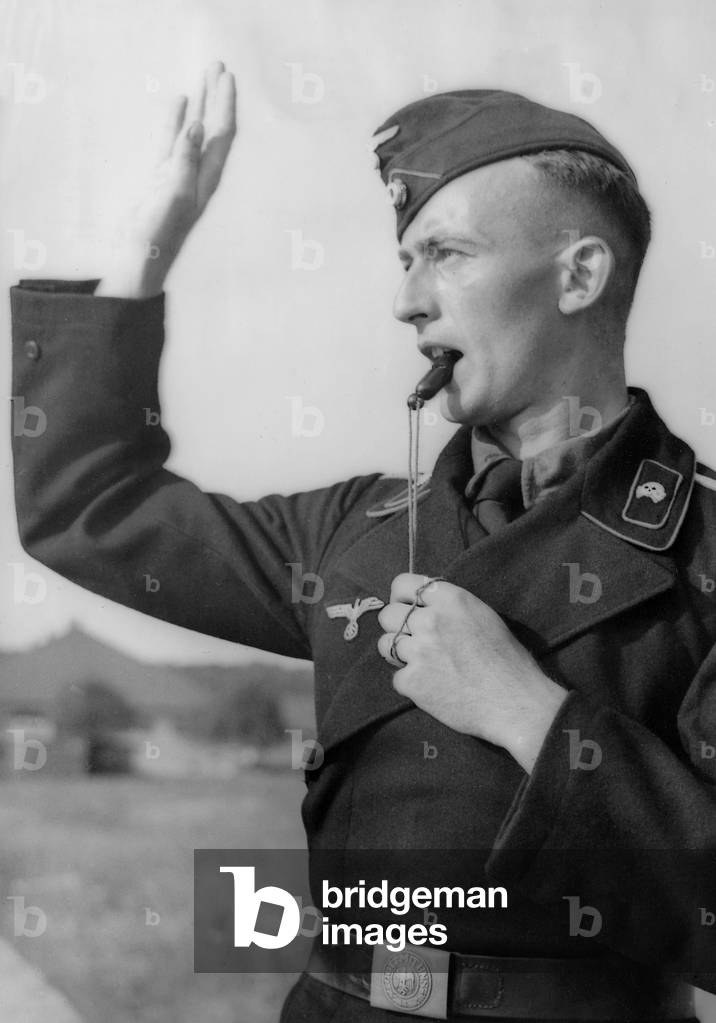 Non-commissioned officer of the Panzer Troops, 1940 (b/w photo)
