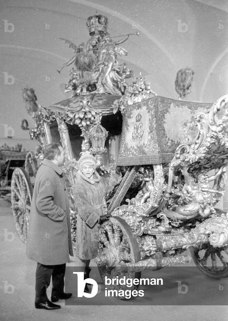 Marika Roekk and Prince Konstantin of Bavaria, 1965 (b/w photo)