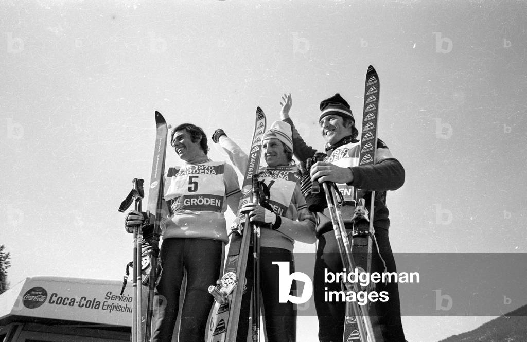 Award ceremony after the combined competition, 1970 (b/w photo)