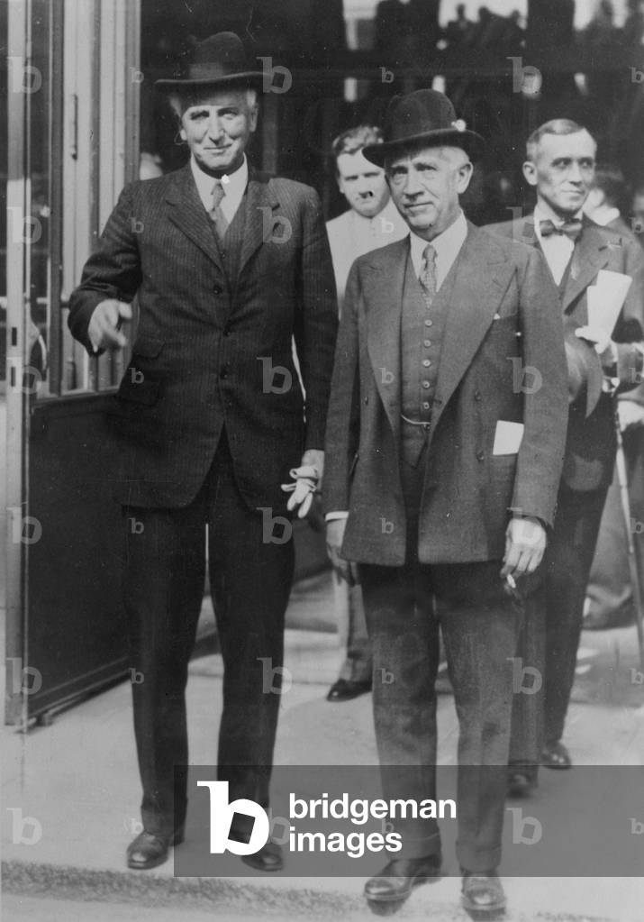 John Simon with the American special delegates Davis, 1932 (b/w photo)