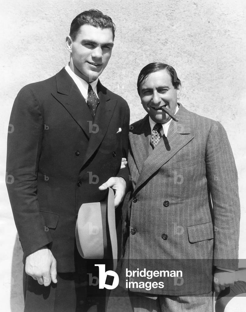 Max Schmeling and Ernst Lubitsch, 1929 (b/w photo)