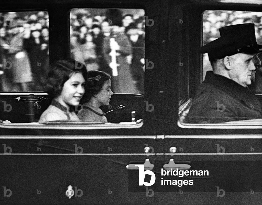 Elizabeth II, Queen of the United Kingdom, before 1946 (b/w photo)