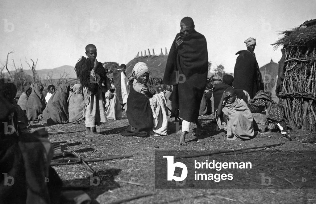 Mourning Ethiopians (b/w photo)