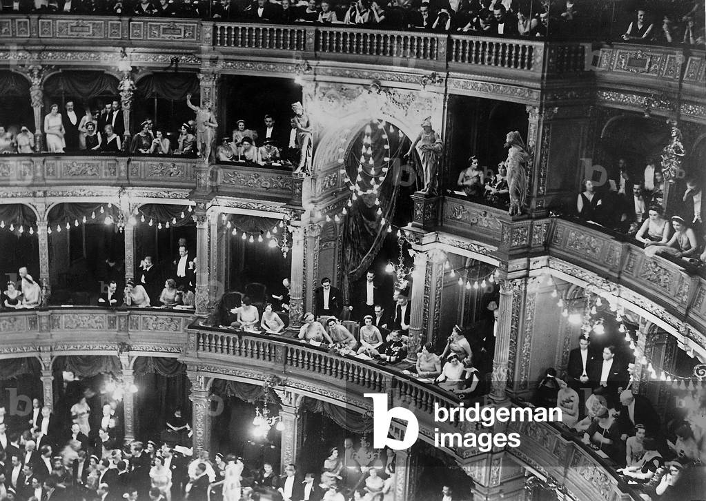 Opera Ball in Budapest, 1934 (b/w photo)