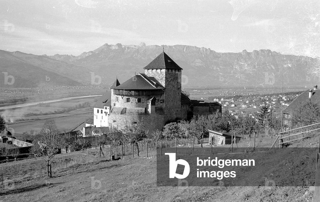 The Vaduz Castle, 1959 (b/w photo)