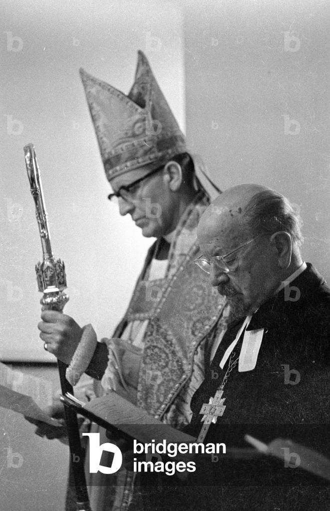 Otto Dibelius Coventry, 1960 (b/w photo)