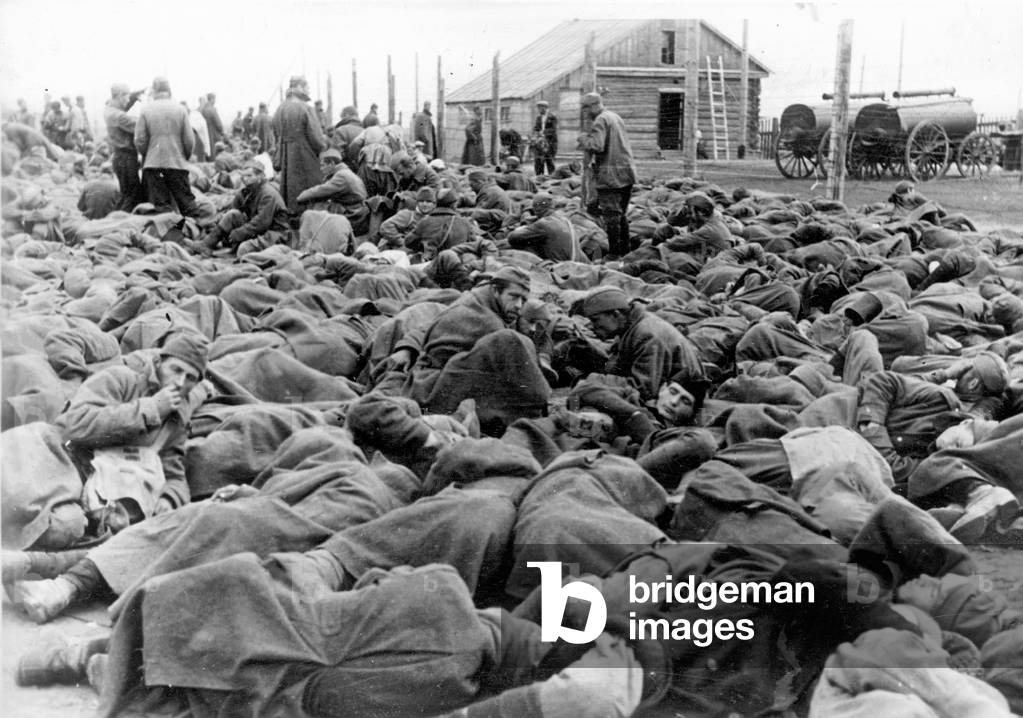 Russian prisoners of war, 1941 (b/w photo)