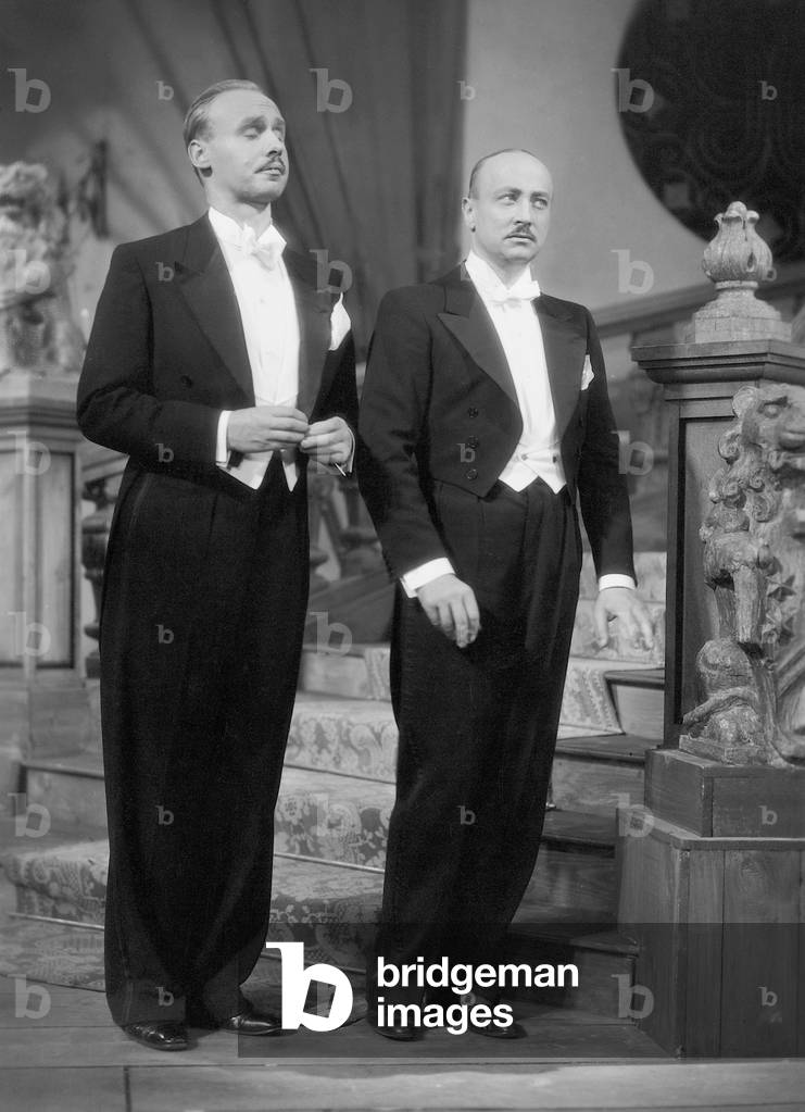 Helmut Weiss and Hubert von Meyerinck in 'Family Parade', 1936 (b/w photo)