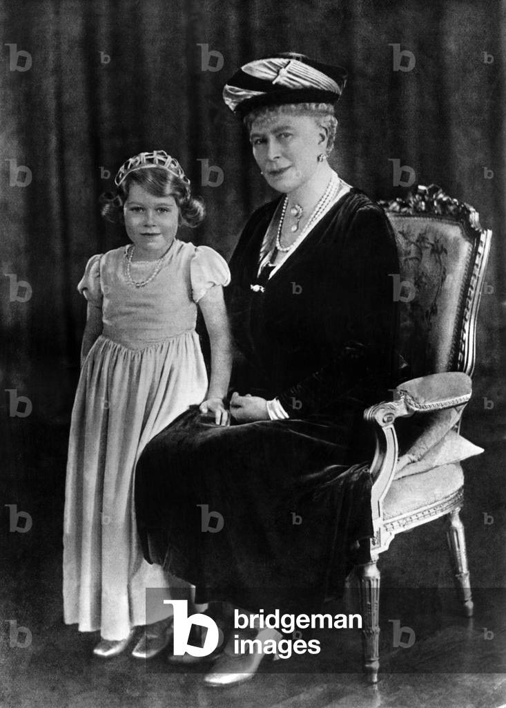 Elizabeth II, Queen of the United Kingdom, before 1946 (b/w photo)