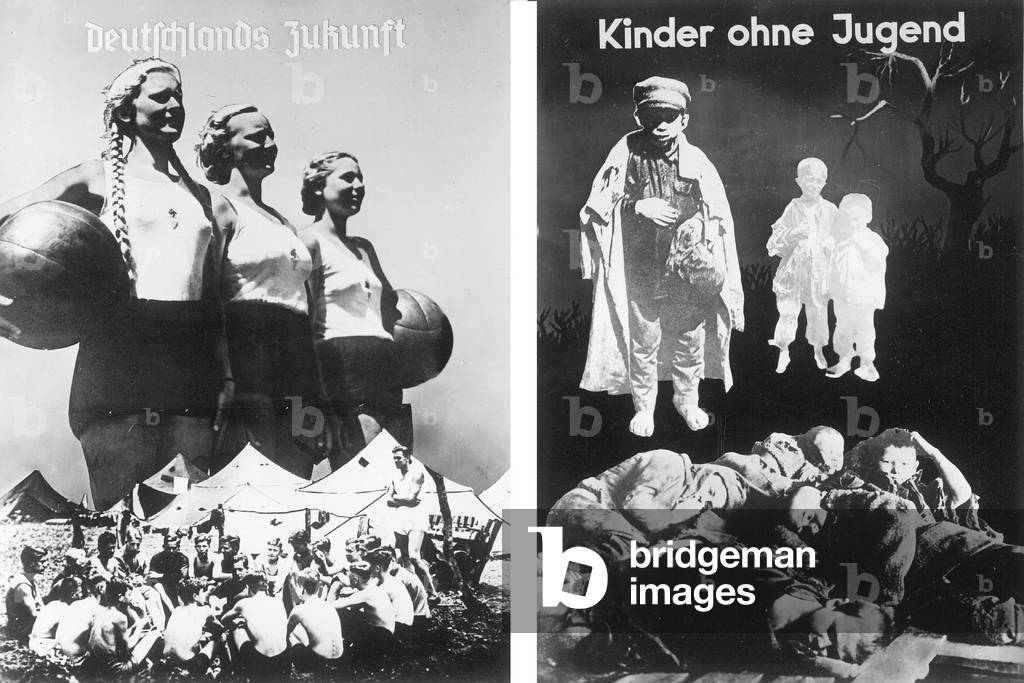 Pictures from the exhibition 'Bolshevism without mask', 1937 (b/w photo)