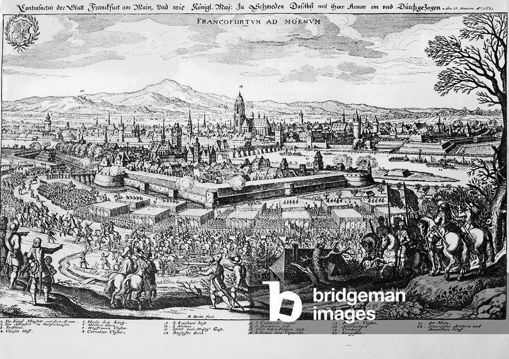 Thirty Years War 1618 - 1648: Destruction of Magdeburg in 1631 (engraving)