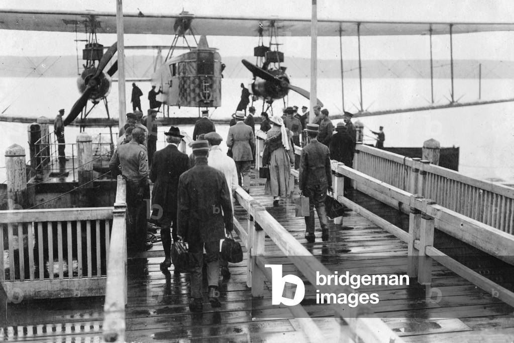 Seaplane for tourists, 1919 (b/w photo)