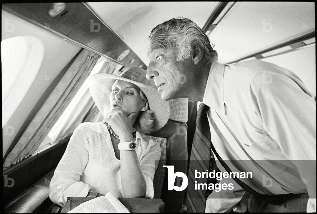 Flight from Rome tot Corsica, 1975 (b/w photo)