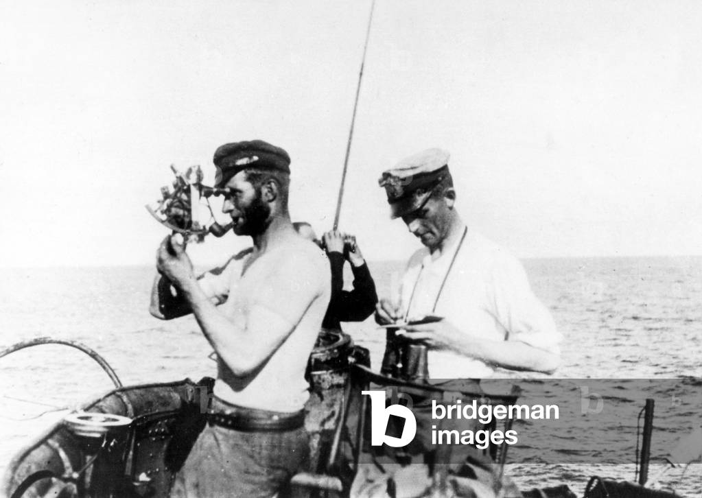 German U-boat in the First World War (b/w photo)