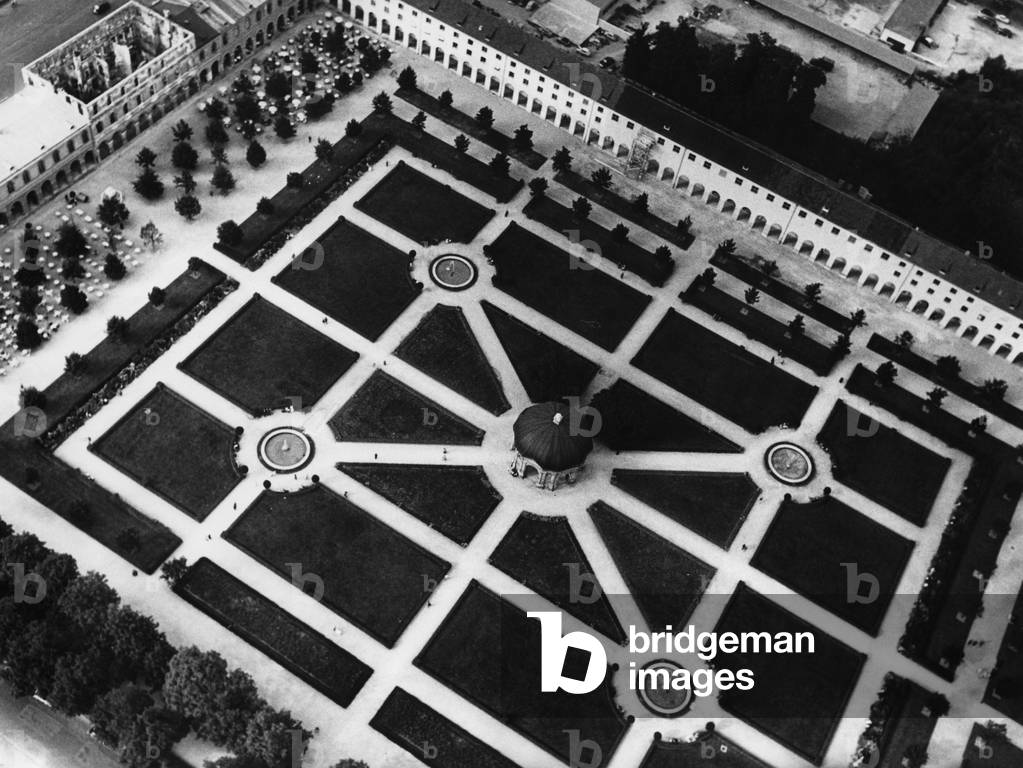 The Hofgarten in Munich (b/w photo)
