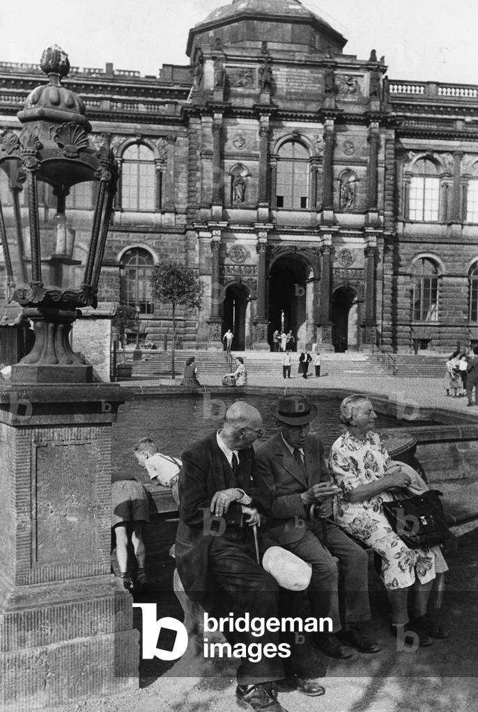 Zwinger in Dresden, 1956 (b/w photo)