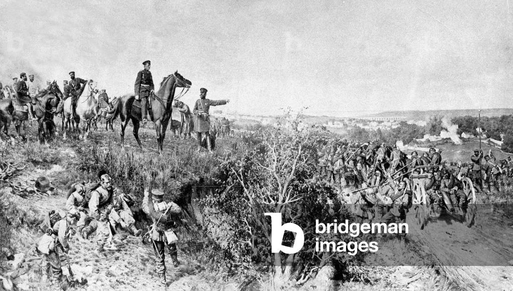 The Battle of Koeniggraetz, 1866 (b/w photo)