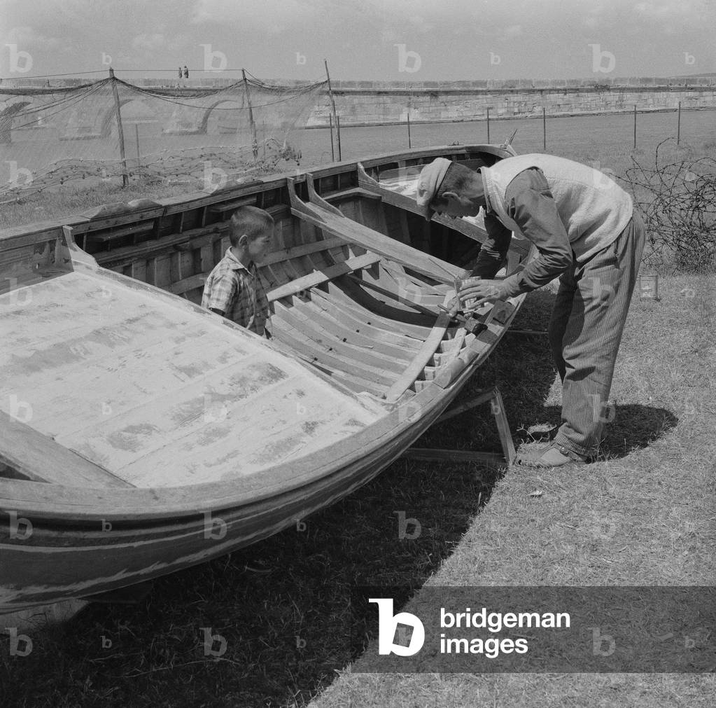 Boat in Turkey, 1965 (b/w photo)