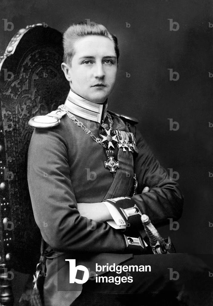 Prince August Wilhelm of Prussia, 1906 (b/w photo)