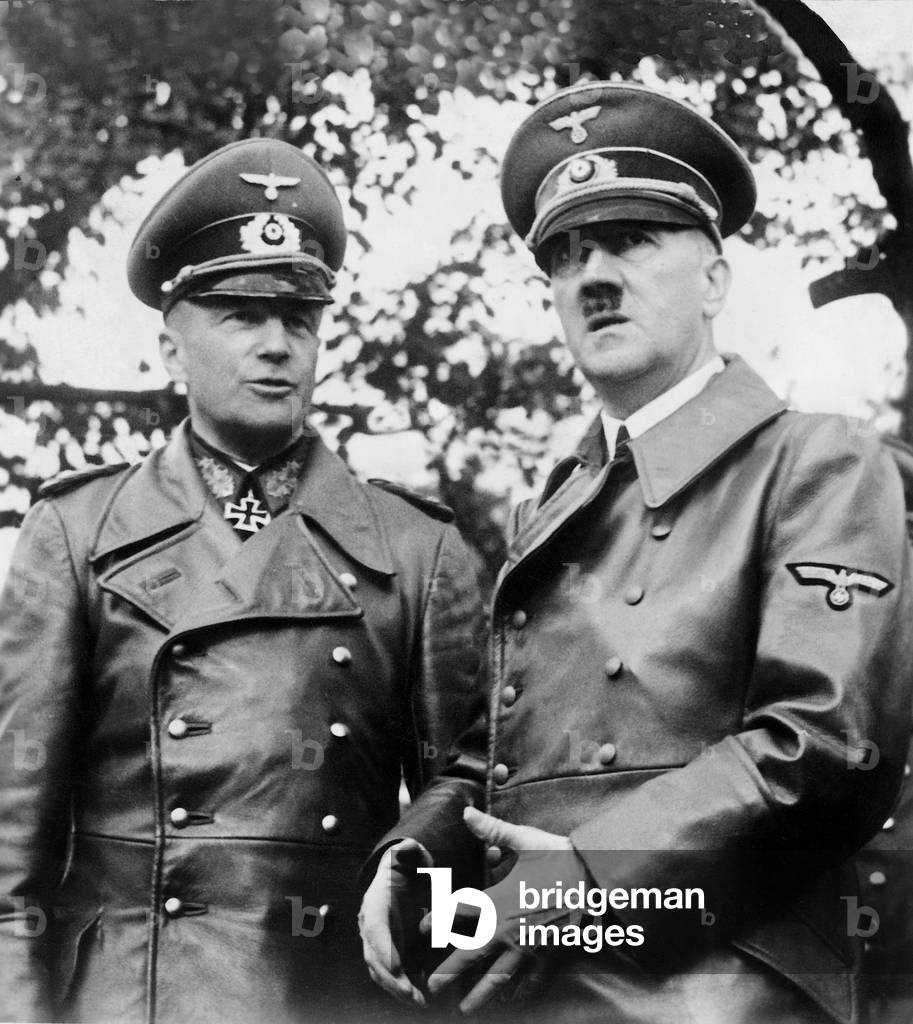 Walther von Brauchitsch with Adolf Hitler, 1940 (b/w photo)