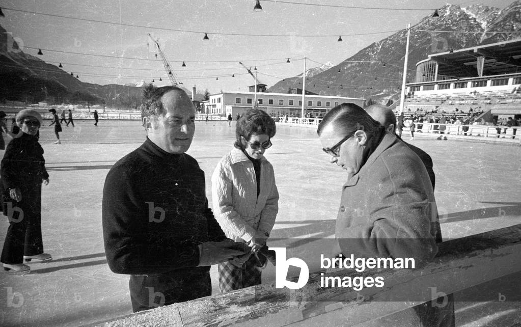 Rainer Barzel in Garmisch-Partenkirchen, 1970 (b/w photo)
