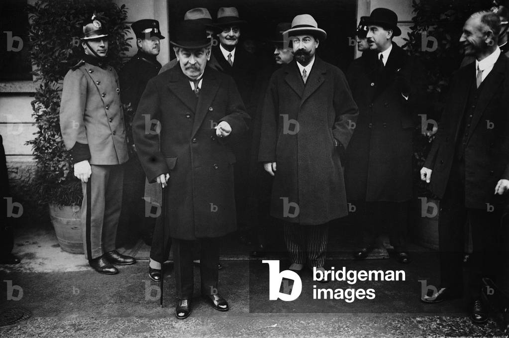 Aristide Briand at the session of the League of Nations in Lugano, 1929 (b/w photo)