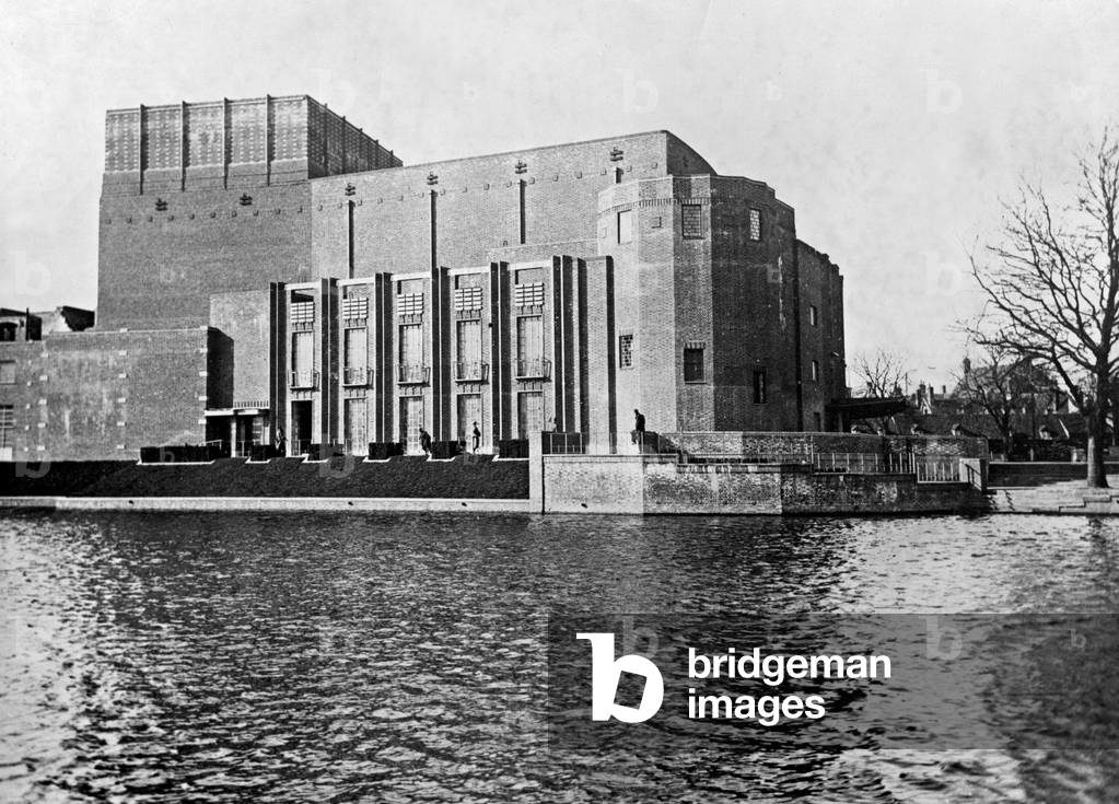 Shakespeare Theatre in Stratford-upon-Avon (b/w photo)