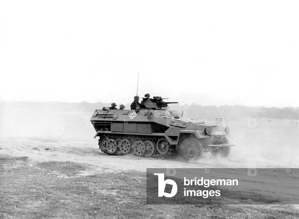 German armored personnel carrier (b/w photo)
