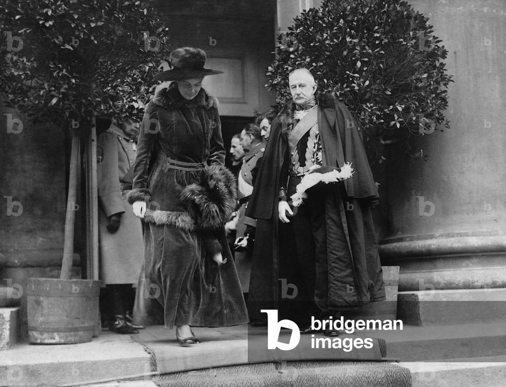 Crown Princess Cecilie and Graf von Lerchenfeld-Koefering, 1918 (b/w photo)