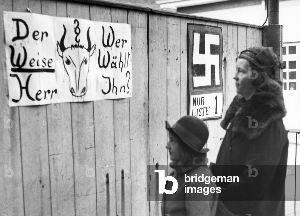 Election propaganda on the occasion of the Volkstag (parliamentary) election in Gdansk, 1935