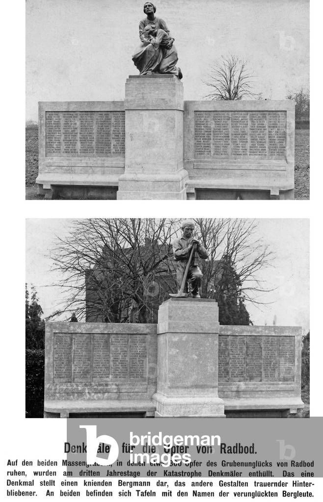 Memorial to a mine accident, 1911
