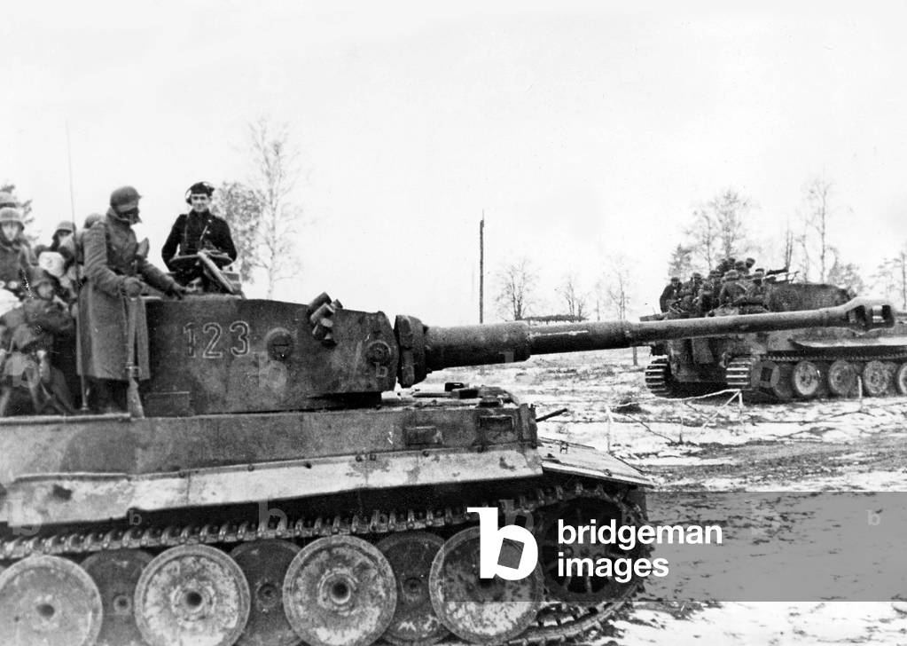 A 'Tiger' Tank at the Eastern Front (b/w photo)