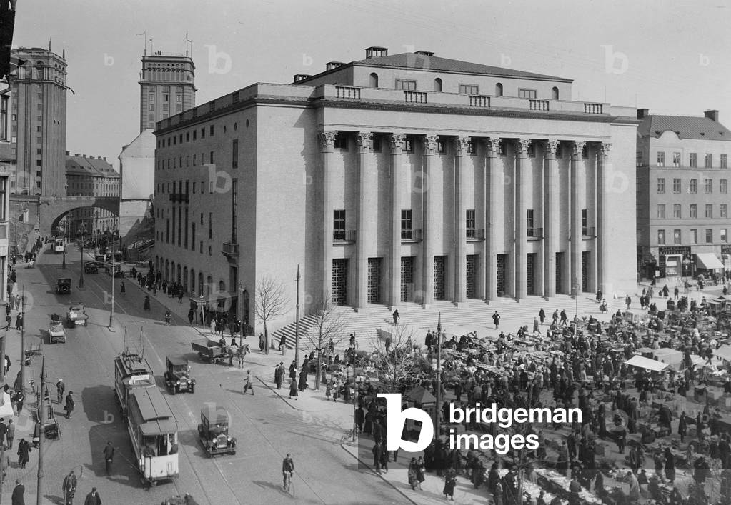 The Stockholm Concert Hall (b/w photo)